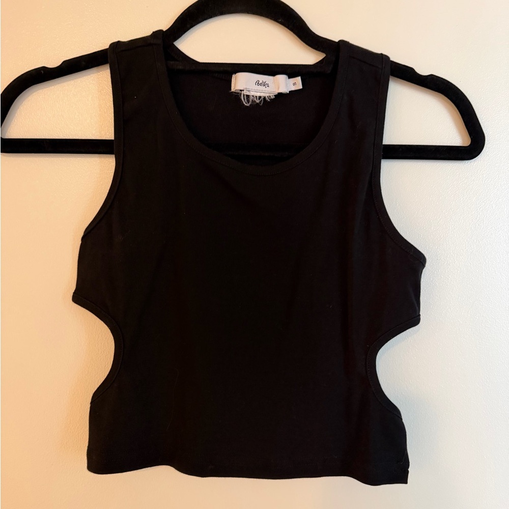 Edikted Black Cutout Crop Tank